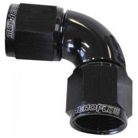 Aeroflow AF583-08BLK -8AN 90 Deg Swivel Coupler Black