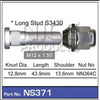 Nice Wheel Stud & Nut M12x1.50 43.9mm NS371