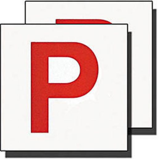 Drive P Plates Magentic Red MP2
