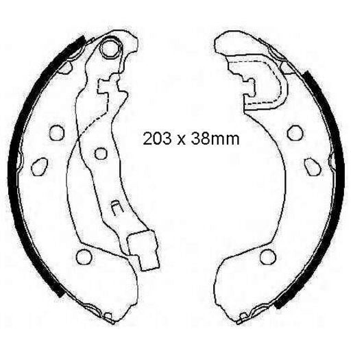 RDA Brake Shoe Set Rear R2021
