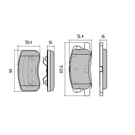 RDA GP Max Brake Pad Set Front RDB2018