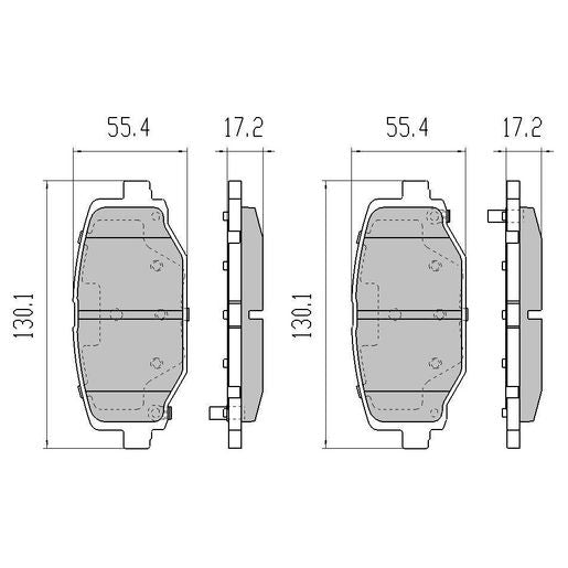 RDA GP Max Brake Pad Set Rear RDB2201
