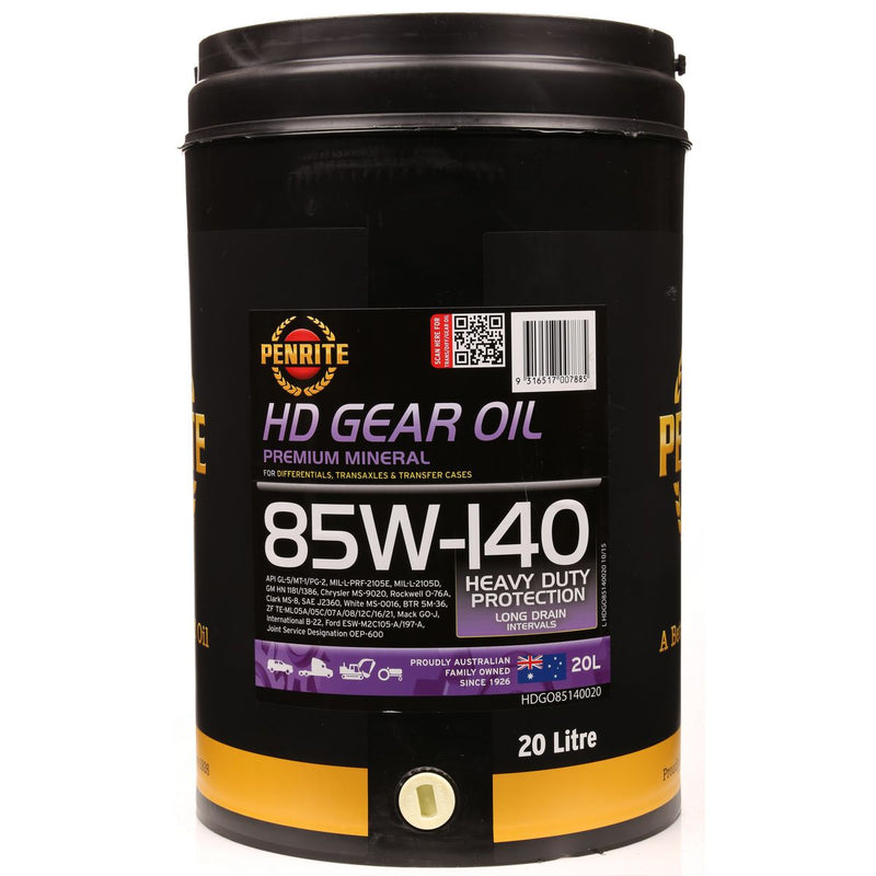Penrite HD Gear Oil 85W-140 Mineral 20L