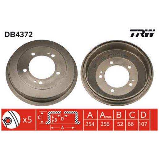 TRW Brake Drum DB4372