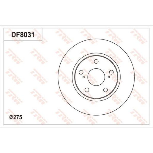 TRW Disc Brake Rotor 275mm DF8031S