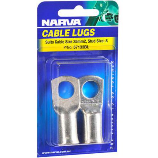 Narva Cable Lug (35mm2) 8mm Stud (2Pk) 57133BL