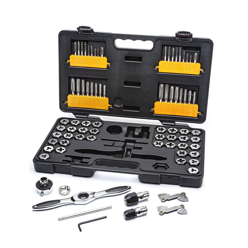 GearWrench Tap & Die Set Medium Ratcheting MET/SAE 75Pc