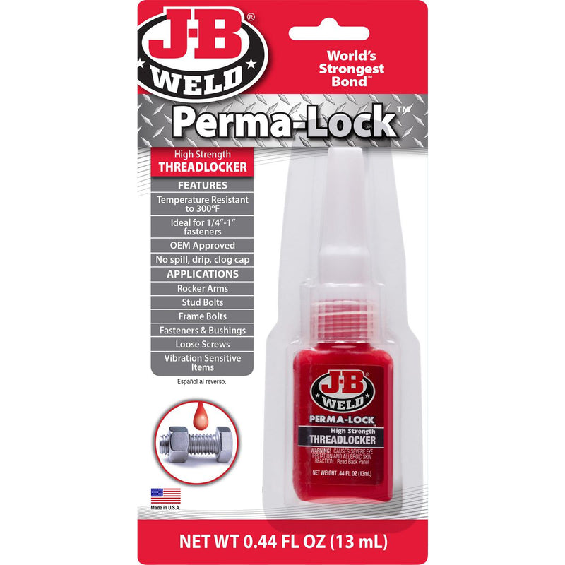 J-B Weld Perma-Lock Threadlocker High Strength Red 13ml