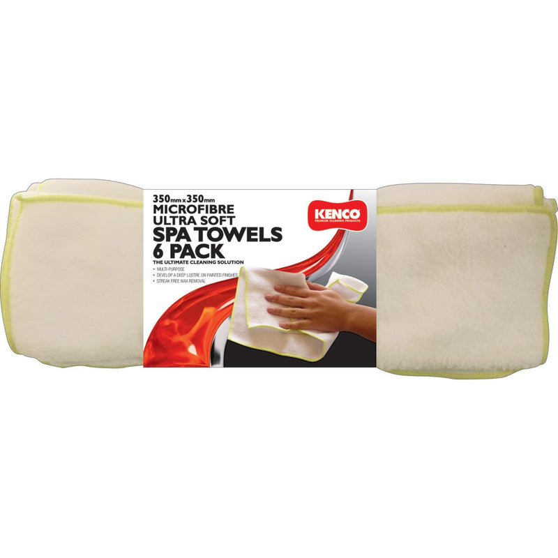 Kenco Spa Towels Microfibre Ultra Soft - 35cm X 35cm 6Pk