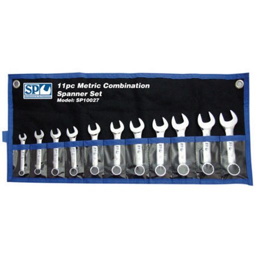 SP Tools Spanner Set 11Pc Metric Stubby Roe