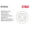 TRW Disc Brake Rotor 229mm DF8045S
