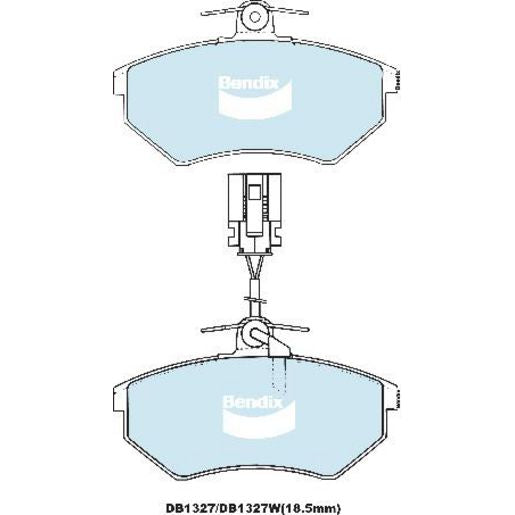 Bendix Euro Brake Pad Set Front DB1327 Euro+