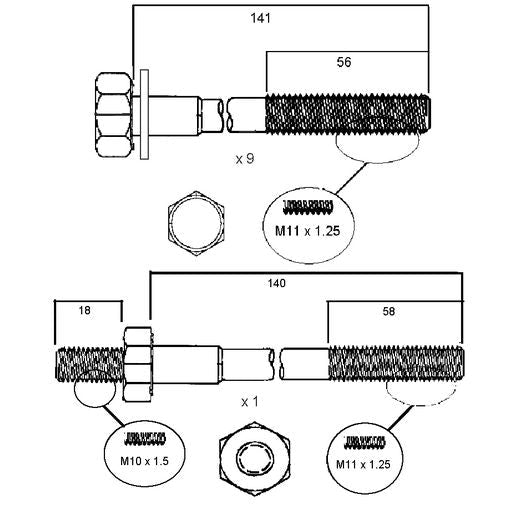 Permaseal Head Bolt Set HBS078