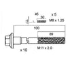 Permaseal Head Bolt Set (2 Required) HBS140H
