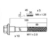 Permaseal Head Bolt Set (2 Required) HBS140H