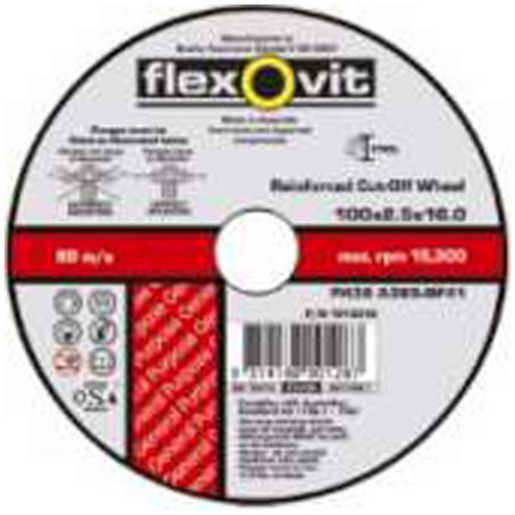 Flexovit Cut Off Disc Met 180X2.5X22.2Mm 66252841566