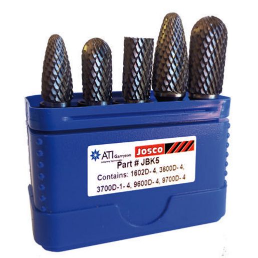 Josco Carbide Burr Set Double Cut 5 Pce JBK5