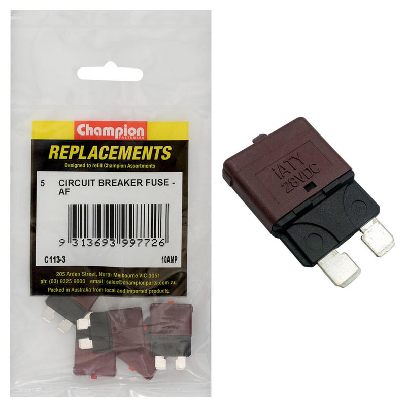 Champion Fasteners Fuse Blade Circuit Breaker Fuse Af 10