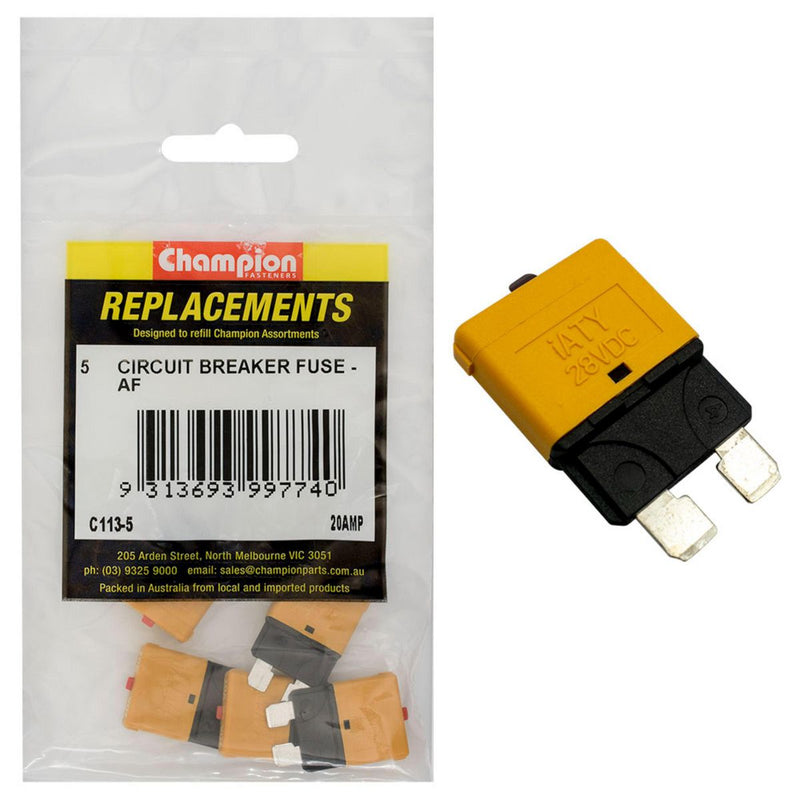 Champion Fasteners Fuse Blade Circuit Breaker Fuse Af 20