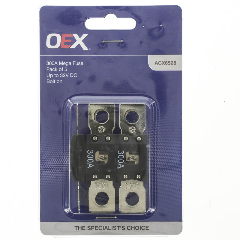 OEX Mega Fuse, 300A Bolt On - Pack Of 5 ACX6528
