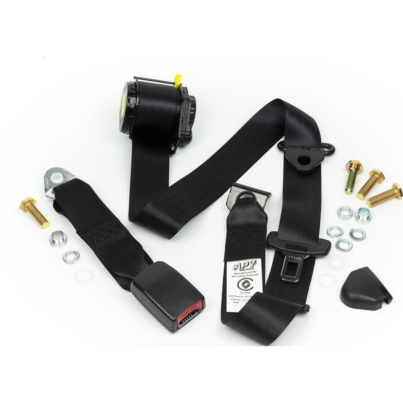 APV Seat Belt 90/90 In Pillar 275mm Webbing Grey K4558GY