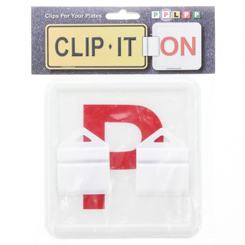 Clipit P-Plate Clips Red A/Q/S/T Pack of 2 2CRWP