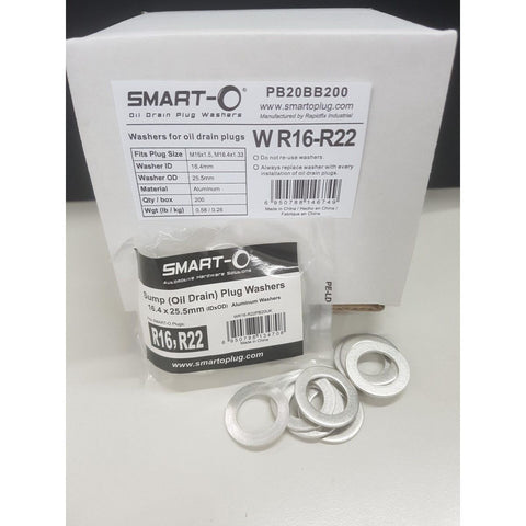 Smart-O Alloy Washer Suits R16R22 Sump Plug 20 Pack