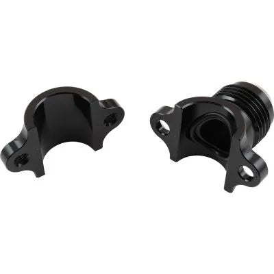 Aeroflow AF107-06-06BLK Clamp On Hard Line to Male AN