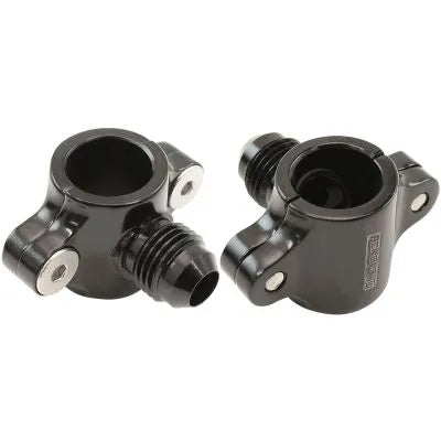 Aeroflow AF107-10-06BLK Clamp On Hard Line to Male AN