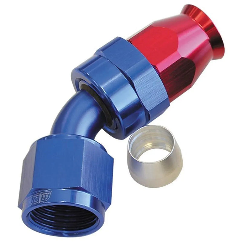 Aeroflow AF202-03DX 200 Series Ptfe 45 Deg Alloy Hose End
