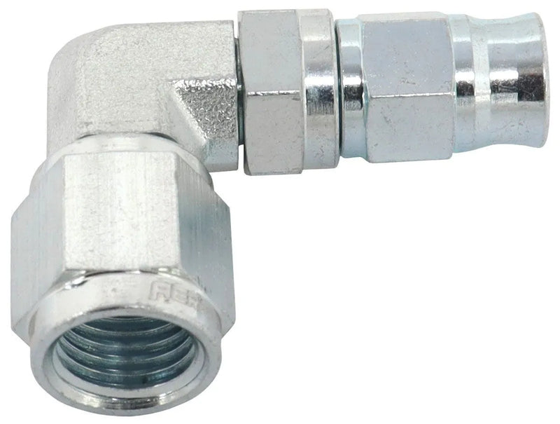 Aeroflow AF203-04-03S 90° Zinc Coated Steel Hose End -4AN to -3AN
