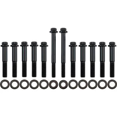 Aeroflow AF37-1211 Intake Bolts Black Finish - 12 Pack