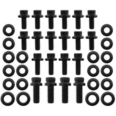 Aeroflow AF37-2365 Oil Pan Bolt Kit - Black Finish