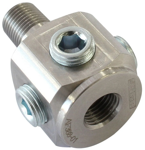 Aeroflow AF388-XPX Block Tee Stainless Steel Adapt | Kren Offroad NZ