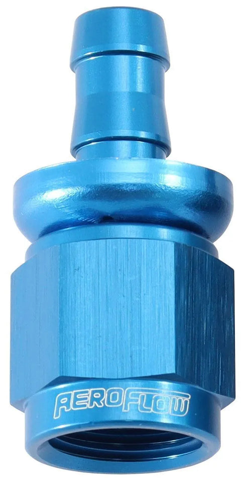 Aeroflow AF401-06-05-XPX 510 Series Full Flow Tight Radius Push Lock Straight Hose End -6AN To 5/16"
