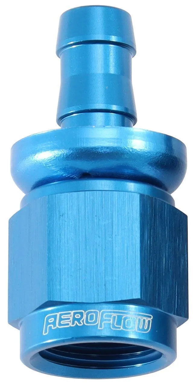 Aeroflow AF401-06-05-XPX 510 Series Full Flow Tight Radius Push Lock Straight Hose End -6AN To 5/16"