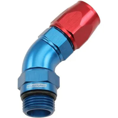 Aeroflow AF582-08-08D-XPX ORB Taper Swivel 45° Hose End