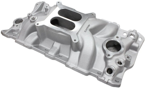 Aeroflow AF6010-1000 Street Dual Plane Intake Manifold - Natural Cast Finish (SB Chev)