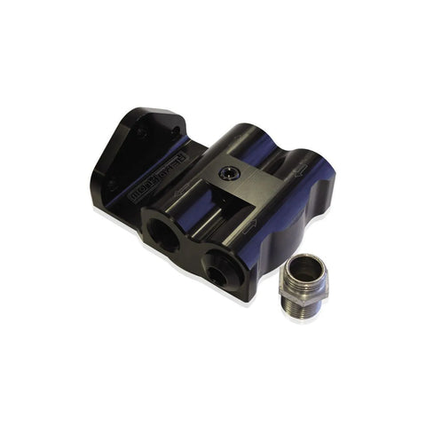 Aeroflow AF64-2061 Billet Remote Oil Filter Head -8 ORB