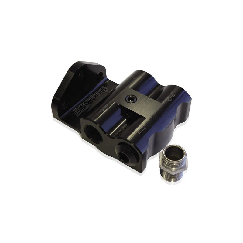 Aeroflow AF64-2061 Billet Remote Oil Filter Head -8 ORB