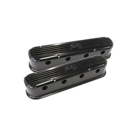 Aeroflow AF64-4110BLK Billet Retro Valve Covers - Black