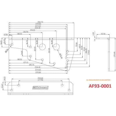 Aeroflow AF93-0001 Pro Street Aluminium Race Seat Lower