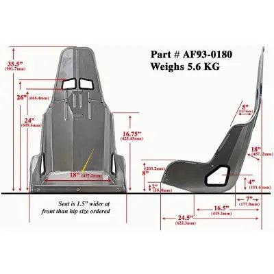 Aeroflow AF93-0180-XPX Pro Street Drag 18" Aluminium Race