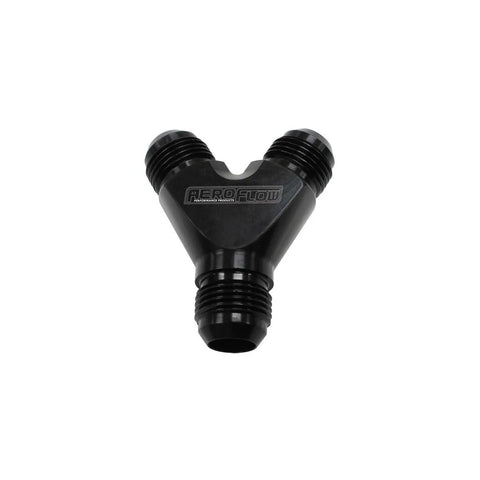 Aeroflow AF930-04-03BLK 1 x -4AN 2 x -3AN Y Block - Black
