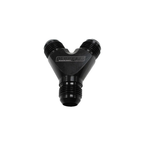 Aeroflow AF930-12-12BLK 3 x -12AN Y-Block - Black