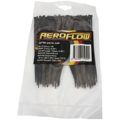 Aeroflow AF98-2515-100-XPX Standard Cable Ties 2.5mm Wide