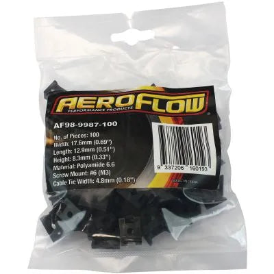 Aeroflow AF98-9987-100-XPX Cable Tie Screw Mount 17.6mm x