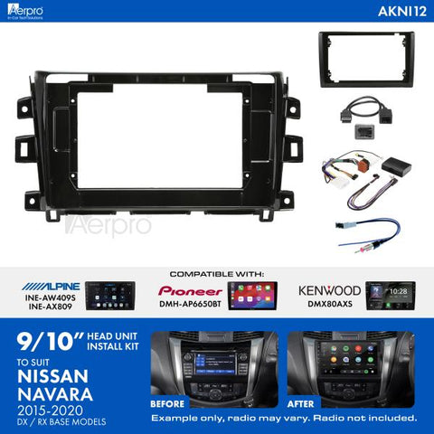 Aerpro 9/10 Inch Install Kit To Suit Nissan Navara