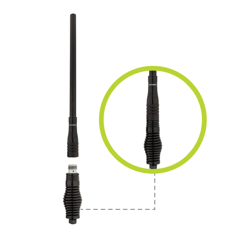 Oricom 3dBi UHF CB Antenna with Detachable Fibreglass