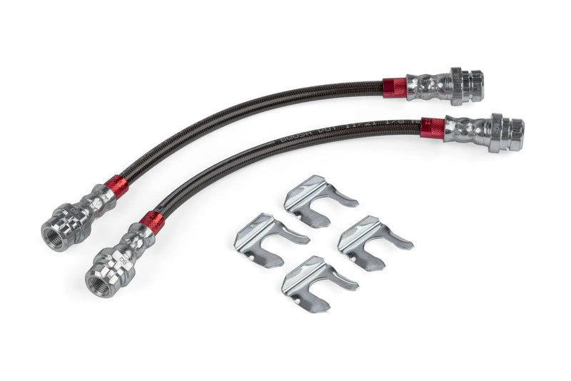 APR BRK00048 Braided Stainless Steel Brake Lines Set of 2